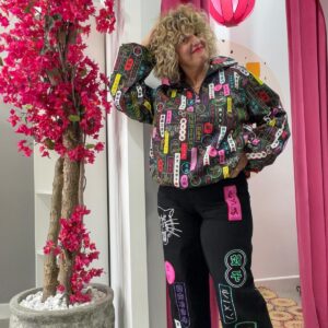 Pantalón jeans tiro alto pernera ancha - TOKIO talla M