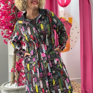 Parka larga con capucha y ajustable en cintura - TOKIO Talla L