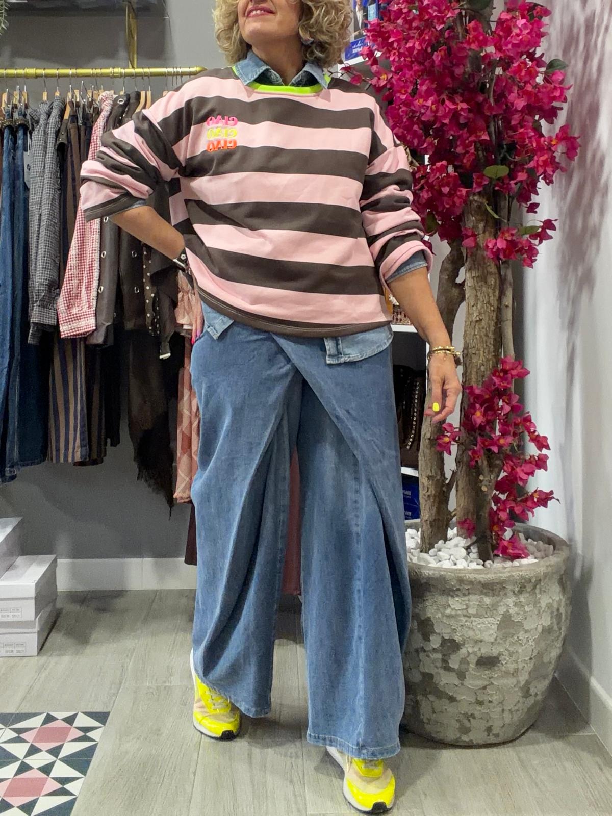 Pantalón Palazo Denim Flow T:XL - Imagen 2