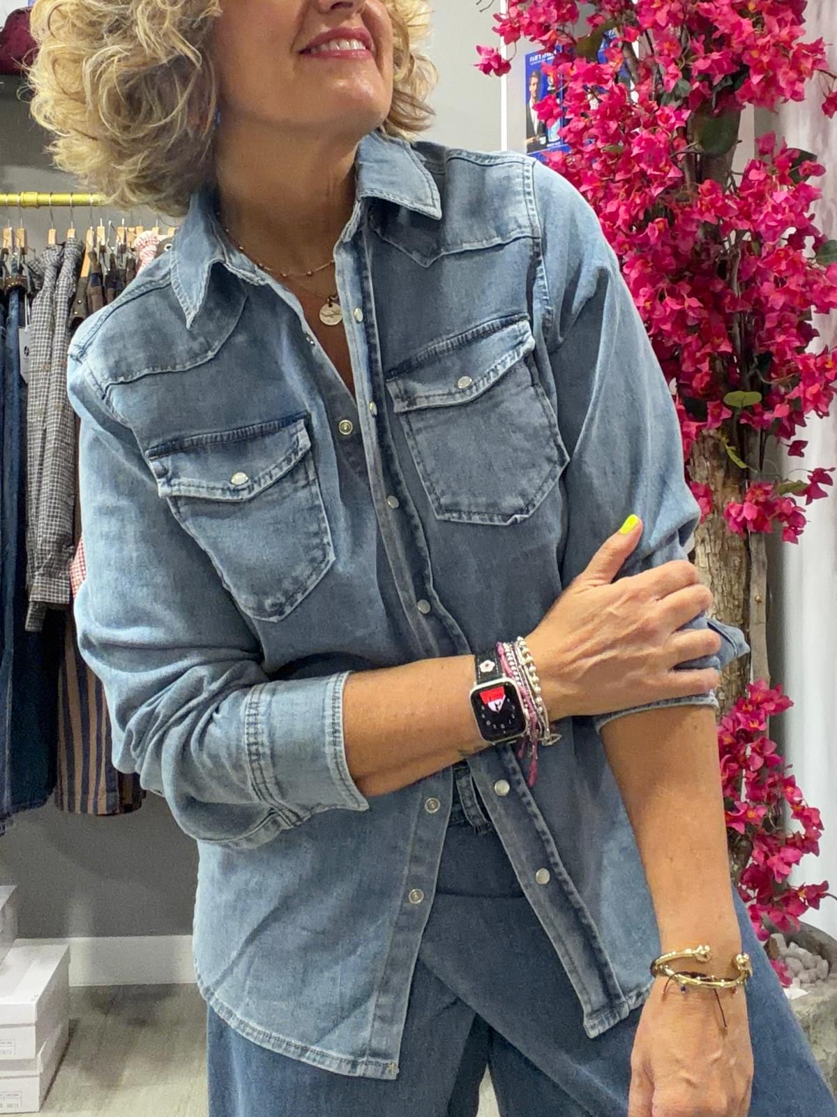 camisa vaquera soft blue - Imagen 3