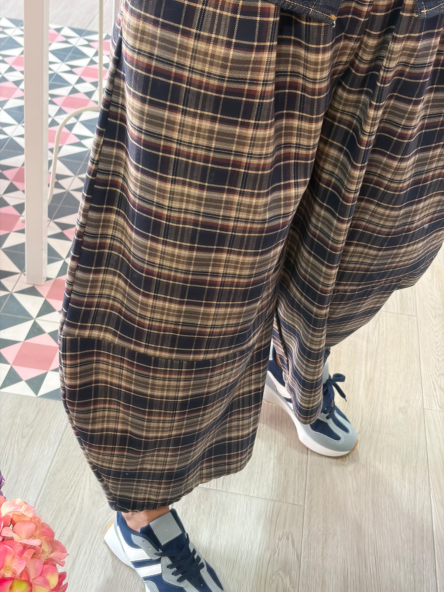 PANTALON CUADROS GLOBO T:U - Imagen 4