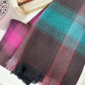 Bufanda Cuadros Multicolor Cashmere